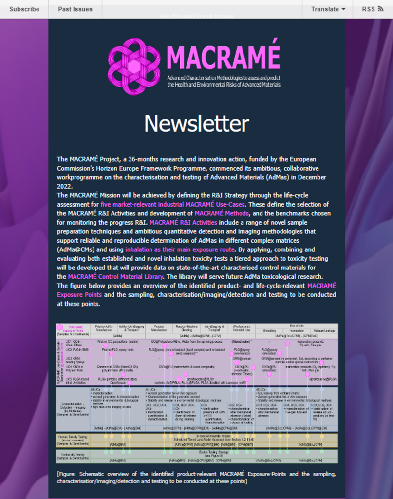 screenshot of the MACRAME Newsletter - Issue 02